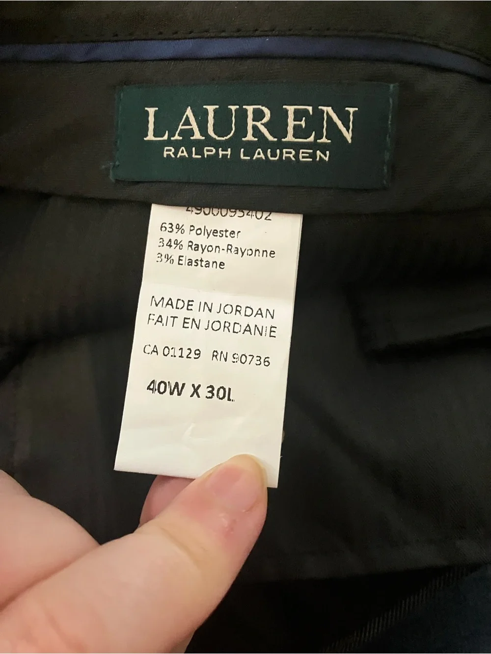 NWT Lauren Ralph Lauren Ultraflex Dress Pants Men 40x30 Grey Classic Fit Norton